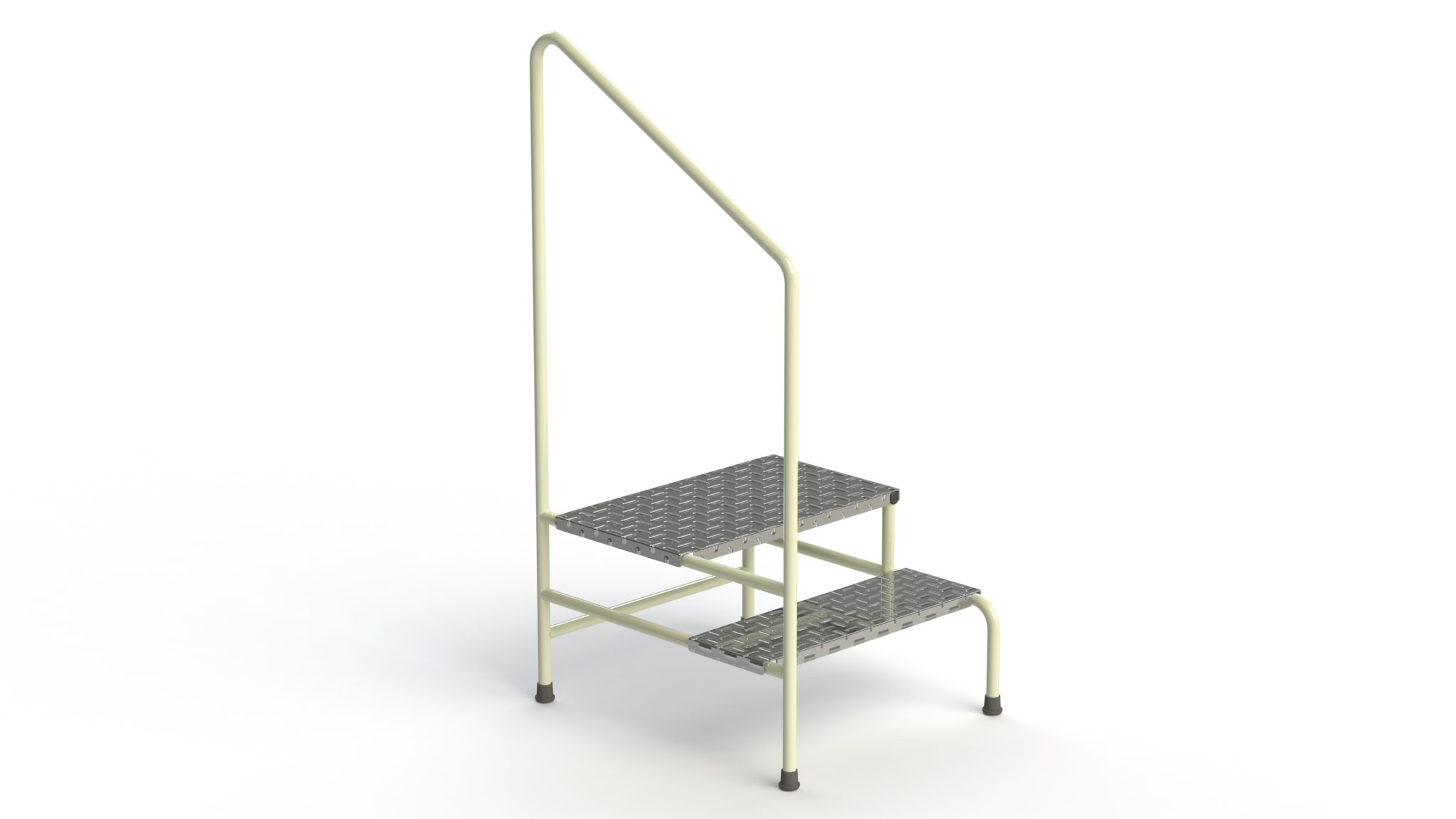 Single Step-Up Stool With Hand Rail | Safety and Mobility