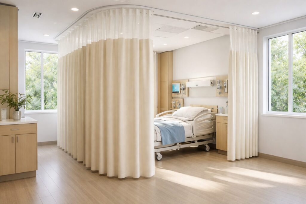 Bright and calm hospital room